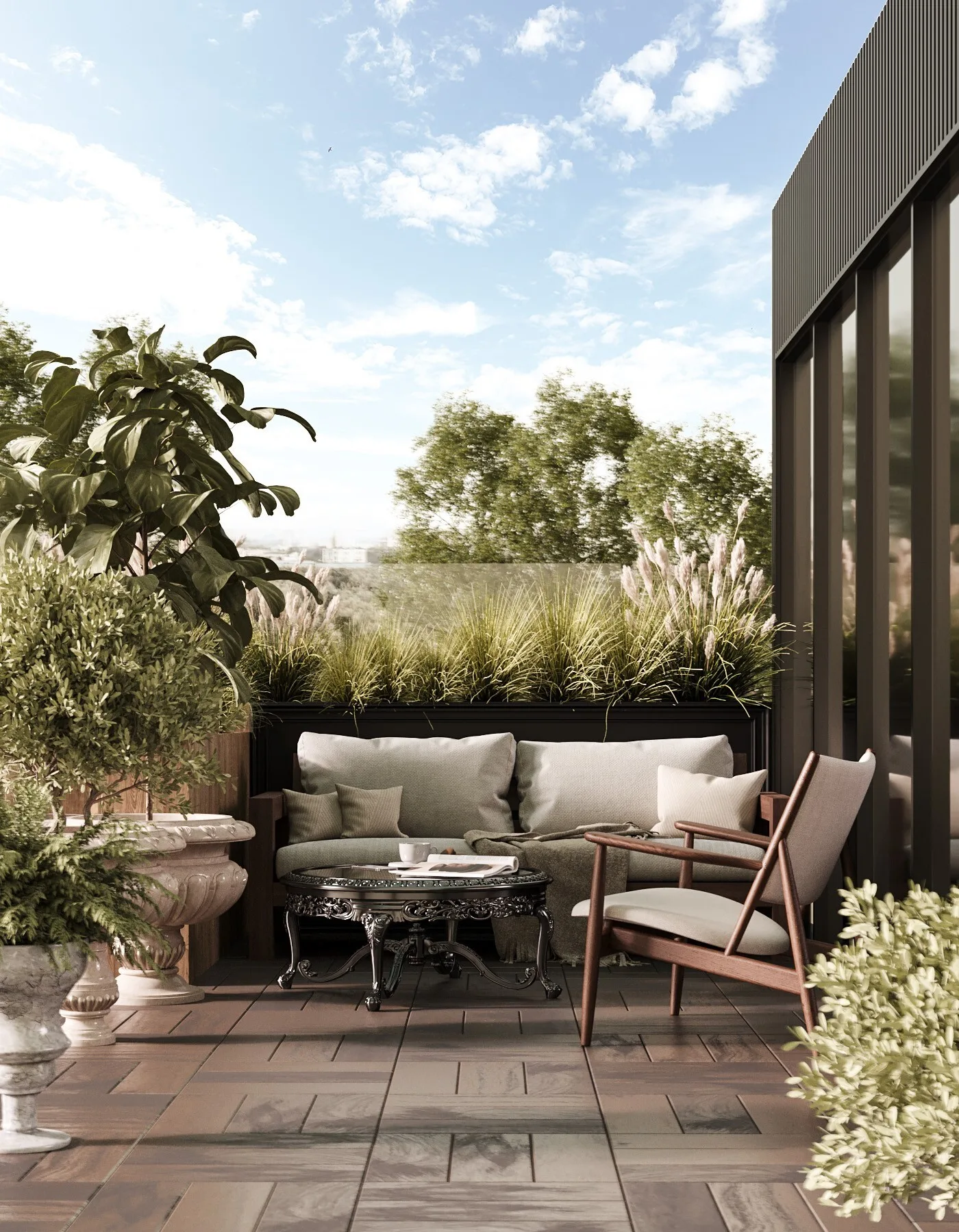 Терраса на кровле Friday Villas, рендер проекта